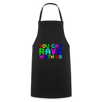 Vous pouvez ravir avec nous - Tablier de cuisine - noir - Devant - AI Model Male 185 dark (185cm)