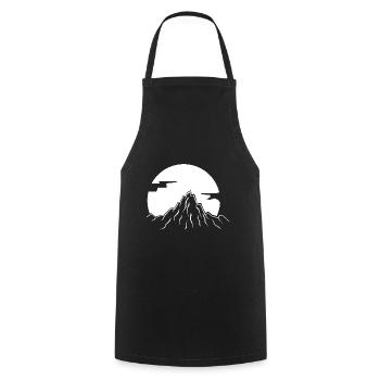 Mountain - (32) - Cooking Apron - black - Front - AI Model Male 185 dark (185cm)