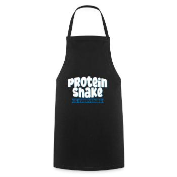 Protein Shake Est Tout 4 - Tablier de cuisine - noir - Devant - AI Model Male 185 dark (185cm)