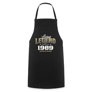 35ème Anniversaire Légende Septembre 1989 Millésime 89 - Tablier de cuisine - noir - Devant - AI Model Male 185 dark (185cm)