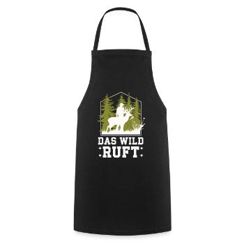 Hunter Hunting Hunting Hunting Clothing - Cooking Apron - black - Front - AI Model Male 185 dark (185cm)
