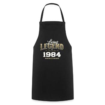 40e anniversaire Légende Novembre 1984 Volume 84 - Tablier de cuisine - noir - Devant - AI Model Male 185 dark (185cm)