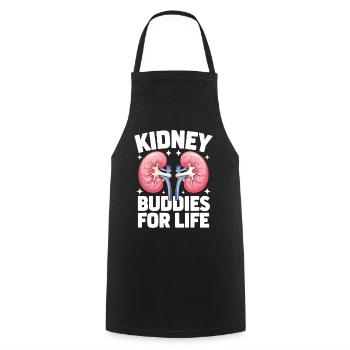 Nierenspender Niere Organspender - Kochschürze - Schwarz - Vorne - AI Model Male 185 dark (185cm)
