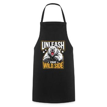 Ours Grizzli Ours brun Ours - Tablier de cuisine - noir - Devant - AI Model Male 185 dark (185cm)