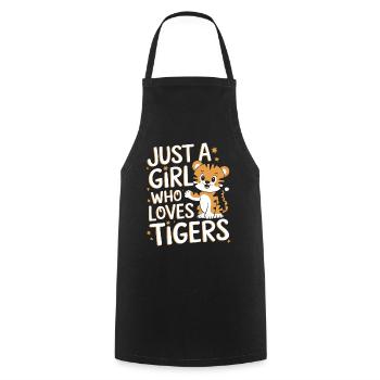 Tiger Animal Zoo Wild Animal - Cooking Apron - black - Front - AI Model Male 185 dark (185cm)