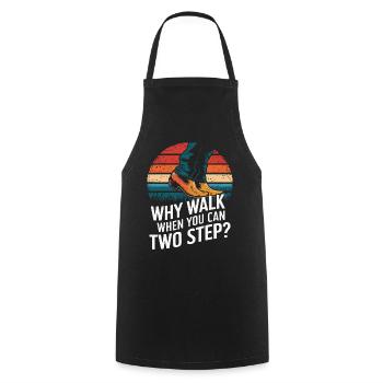 Line Dancing Dancing Dancers - Cooking Apron - black - Front - AI Model Male 185 dark (185cm)