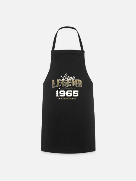 60th birthday Legendary since January Born in 1965 - Cooking Apron - black