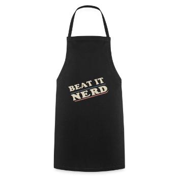 Battez-le Nerd 18 - Tablier de cuisine - noir - Devant - AI Model Male 185 dark (185cm)