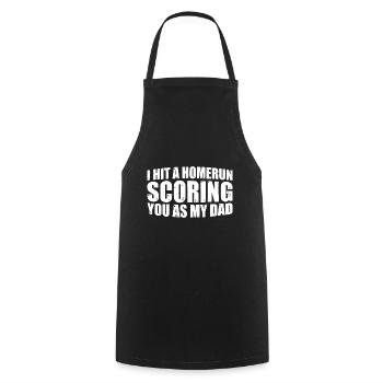 I Hit A Homerun Scoring You As My Dad 4 - Cooking Apron - black - Front - AI Model Male 185 dark (185cm)