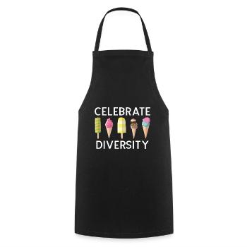 Ice Cream Summer Beach Ice Cream Diversity Funny - Cooking Apron - black - Front - AI Model Male 185 dark (185cm)