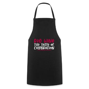 Vin rouge Le goût de la célébration 3 - Tablier de cuisine - noir - Devant - AI Model Male 185 dark (185cm)