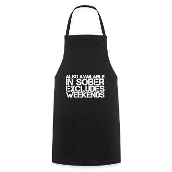Also Available In Sober, Excludes Weekends 3 - Cooking Apron - black - Front - AI Model Male 185 dark (185cm)