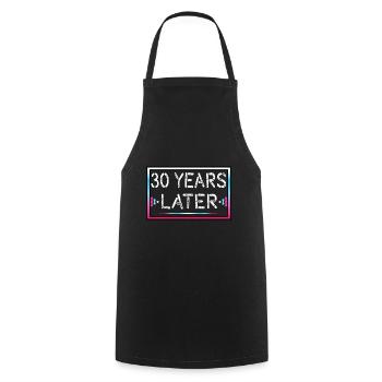 30 years later birthday gift - Cooking Apron - black - Front - AI Model Male 185 dark (185cm)