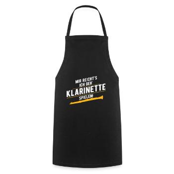 Klarinette Instrument Orchester - Kochschürze - Schwarz - Vorne - AI Model Male 185 dark (185cm)