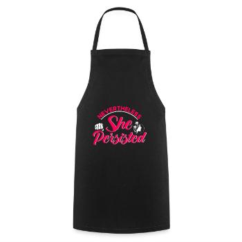 Législation sur l’autonomisation féministe des droits des femmes - Tablier de cuisine - noir - Devant - AI Model Male 185 dark (185cm)