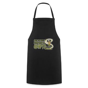 Lorsque vous investissez tout dans la crypto - Tablier de cuisine - noir - Devant - AI Model Male 185 dark (185cm)