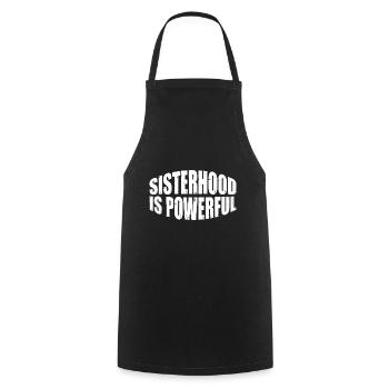 Sisterhood Is Powerful 35 - Cooking Apron - black - Front - AI Model Male 185 dark (185cm)