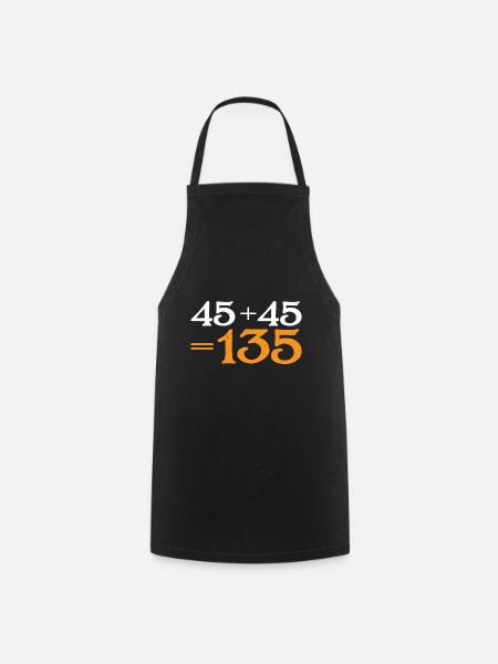 45 + 45 = 135 34 - Kochschürze - Schwarz