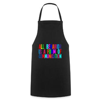 Tout comportement est une forme de communication 3 - Tablier de cuisine - noir - Devant - AI Model Male 185 dark (185cm)