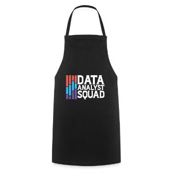 Data Analyst Squad 6 - Kochschürze - Schwarz - Vorne - AI Model Male 185 dark (185cm)