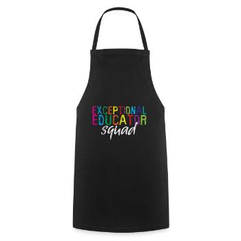 Escouade d’éducateurs exceptionnels 3 - Tablier de cuisine - noir - Devant - AI Model Male 185 dark (185cm)