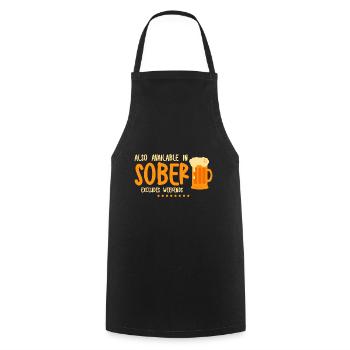 Also Available In Sober, Excludes Weekends 2 - Cooking Apron - black - Front - AI Model Male 185 dark (185cm)