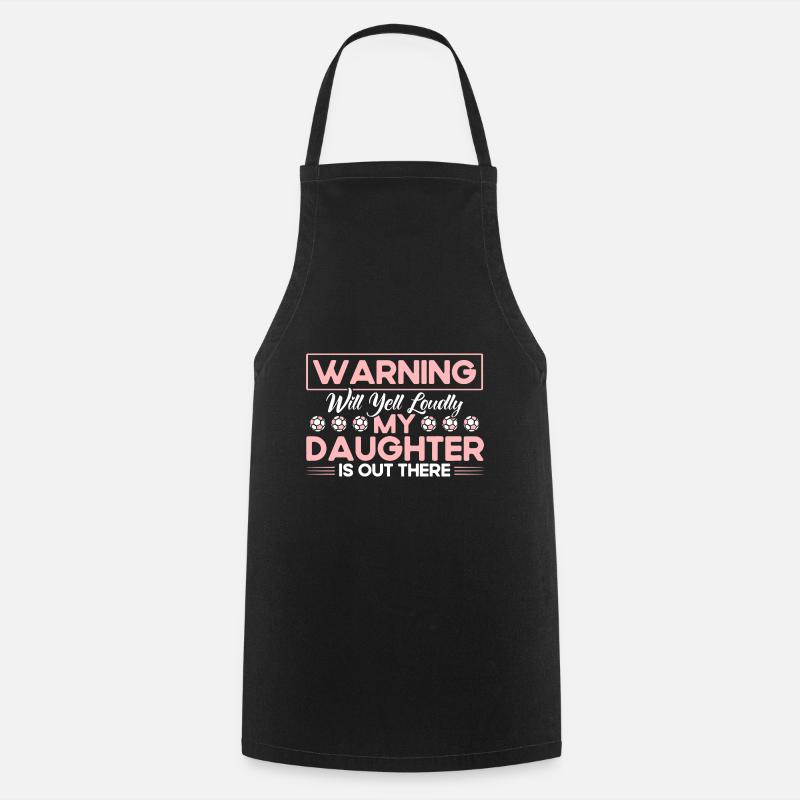 Calcio Mamma Figlia Madre Regalo - Grembiule da cucina - nero