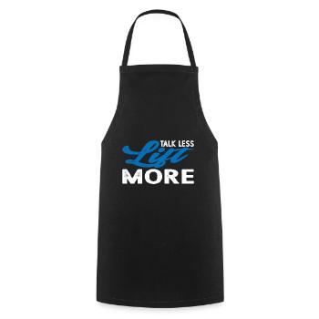 Talk Less Lift More 14 - Cooking Apron - black - Front - AI Model Male 185 dark (185cm)