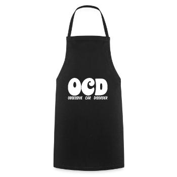 Obsessive Car Disorder - Cooking Apron - black - Front - AI Model Male 185 dark (185cm)