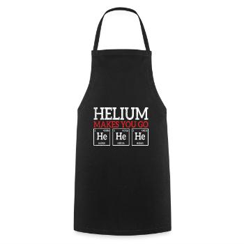 Helium Makes you He He He Chemie Witz Element - Kochschürze - Schwarz - Vorne - AI Model Male 185 dark (185cm)