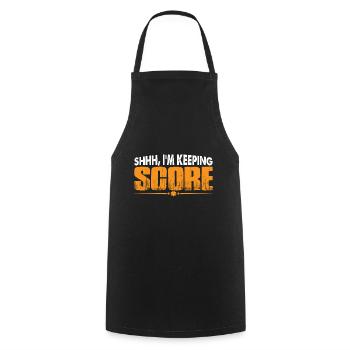 Chut, je garde le score 8 - Tablier de cuisine - noir - Devant - AI Model Male 185 dark (185cm)