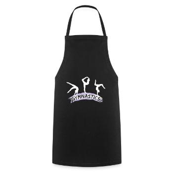 Gymnastics, gymnasts - Cooking Apron - black - Front - AI Model Male 185 dark (185cm)