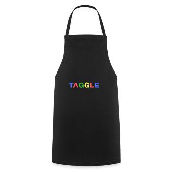 Men's Humor T-shirt | T-Shirt Fun and Funny - Cooking Apron - black - Front - AI Model Male 185 dark (185cm)