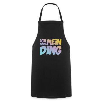 Ich mach mein Ding | Motivation Optimist - Kochschürze - Schwarz - Vorne - AI Model Male 185 dark (185cm)