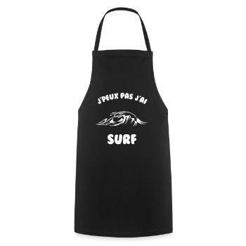 J’peux pas j’ai surf - Tablier de cuisine - noir - Devant - AI Model Male 185 dark (185cm)