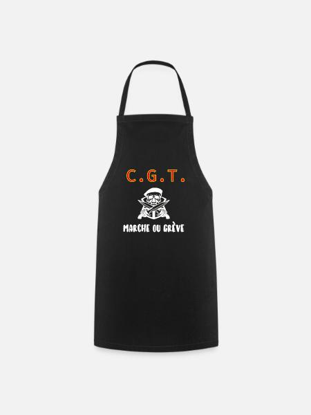 Cgt - Tablier de cuisine - noir