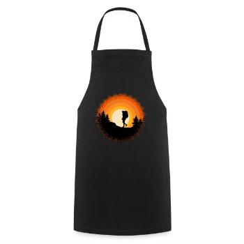 Hiking Clothing Outdoor Backpacking Camping - Cooking Apron - black - Front - AI Model Male 185 dark (185cm)
