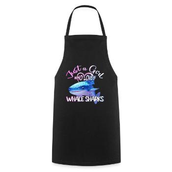 Just a Girl who loves Whale Sharks - Scuba diving - Kochschürze - Schwarz - Vorne - AI Model Male 185 dark (185cm)