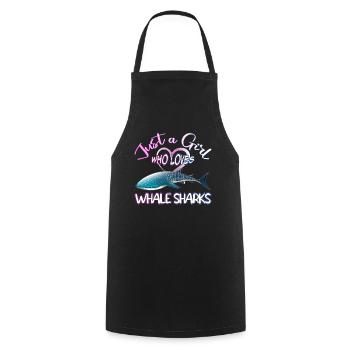Just a Girl who loves Whale Sharks - Scuba diving - Kochschürze - Schwarz - Vorne - AI Model Male 185 dark (185cm)