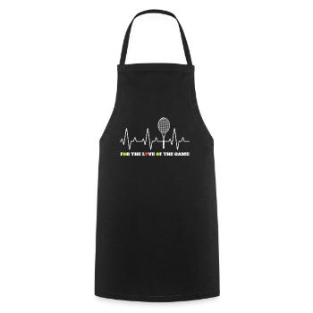 Heartbeat Tennis pour les joueurs de tennis - Tablier de cuisine - noir - Devant - AI Model Male 185 dark (185cm)
