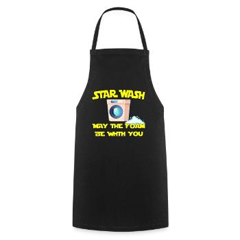 Star Wash - que la mousse soit avec vous - Tablier de cuisine - noir - Devant - AI Model Male 185 dark (185cm)