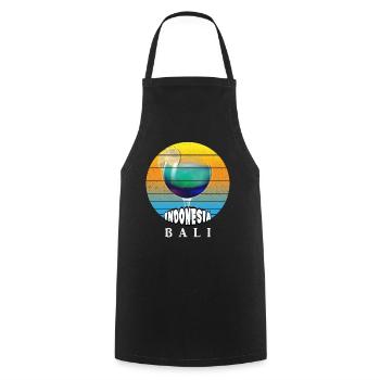 Bali - Indonesien - Kochschürze - Schwarz - Vorne - AI Model Male 185 dark (185cm)