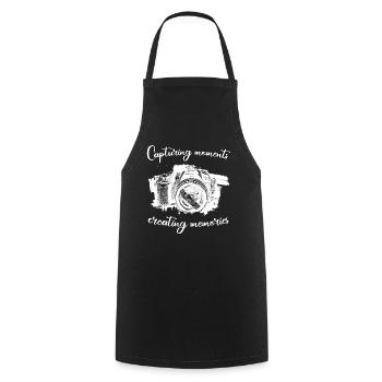 Capturer des moments, créer des souvenirs - Tablier de cuisine - noir - Devant - AI Model Male 185 dark (185cm)