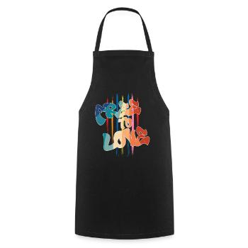 Free To Love - Cooking Apron - black - Front - AI Model Male 185 dark (185cm)