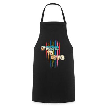 Free To Love - Cooking Apron - black - Front - AI Model Male 185 dark (185cm)