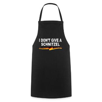 I dont give a Schnitzel - lustiges Humor Design - Kochschürze - Schwarz - Vorne - AI Model Male 185 dark (185cm)