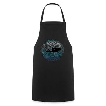 It’s always diving season somewhere - Kochschürze - Schwarz - Vorne - AI Model Male 185 dark (185cm)