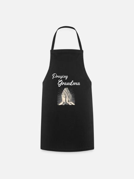 Grand-mère en prière - Betende Oma - Tablier de cuisine - noir