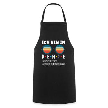Retirement - the fun begins - Cooking Apron - black - Front - AI Model Male 185 dark (185cm)