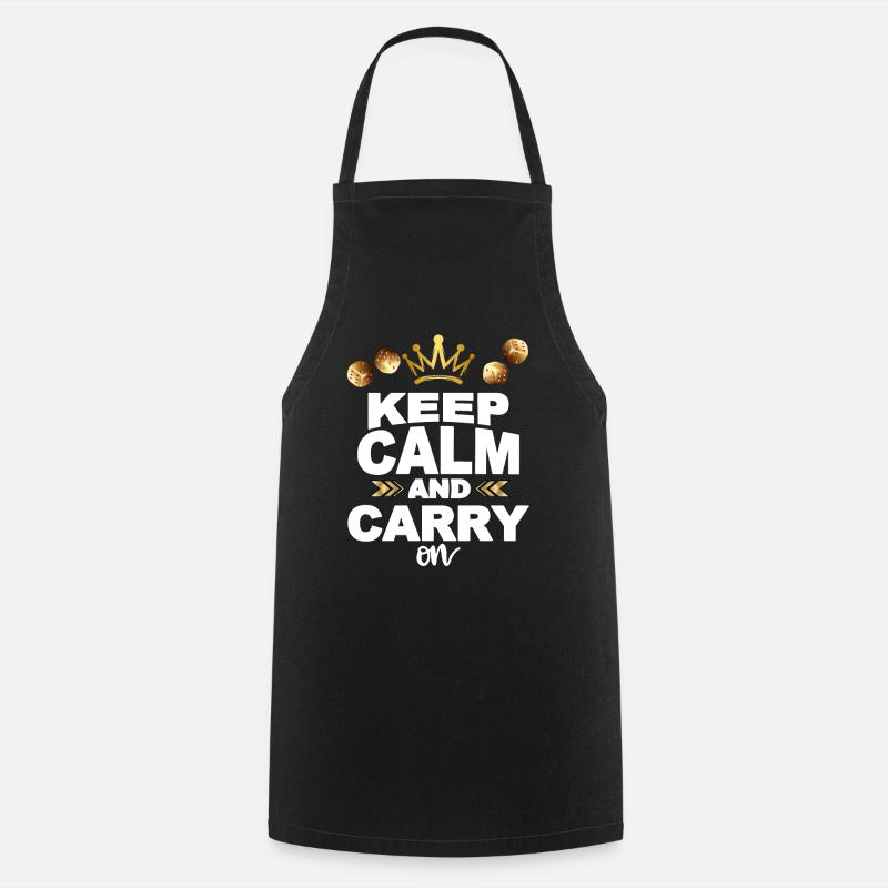 Keep calm and carry on - Kochschürze - Schwarz